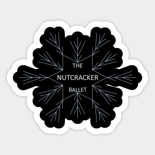 Nutcracker Snowflake Grey & White Sticker